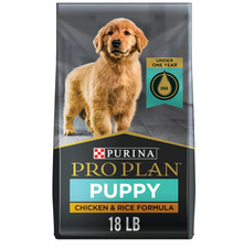 Purina Pro Plan High Protein Dry Puppy Food, Chicken and Rice Formula-18 lb.Bag 2.83 per pound
