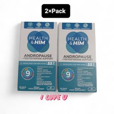 2x Health & Him Andropause 55+ Multi-Nutrient Supplement 60 Capsules 02/2027