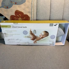 Puj Rubber Baby Bath With Original Box  Fold And Go Infant Travel Tub Bathtime