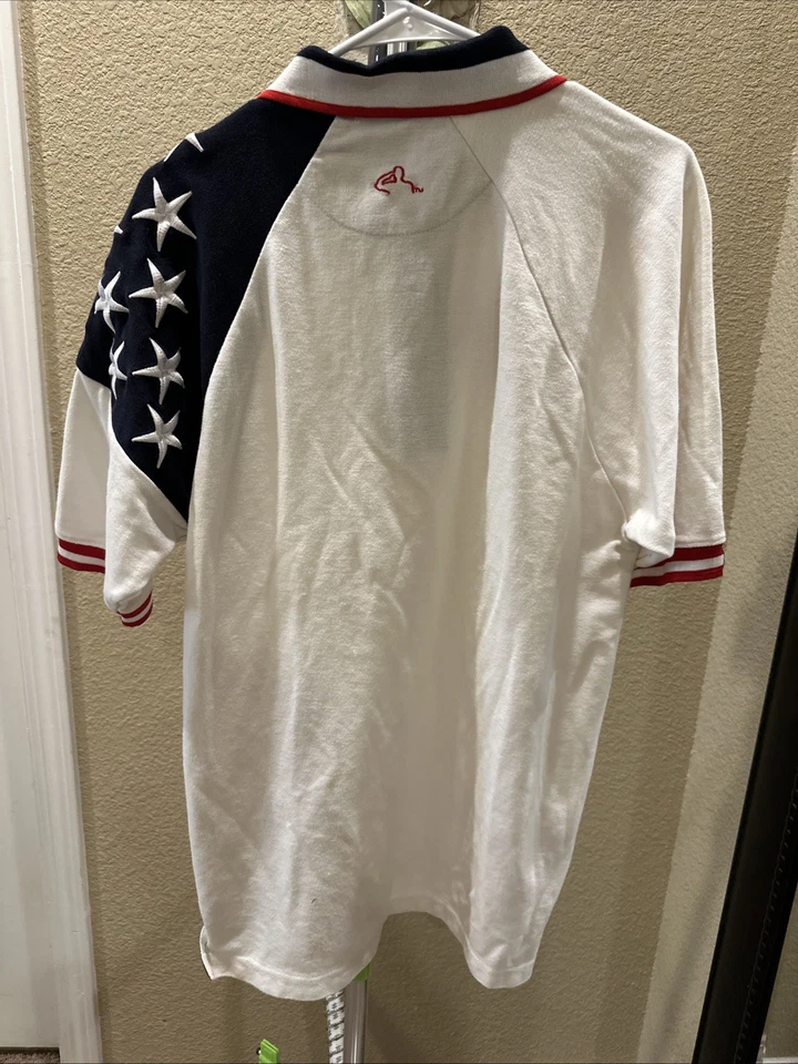 Polo Rock Point Freedom Talla-L Blanco/Azul Marino/Rojo Foto 2 de 4