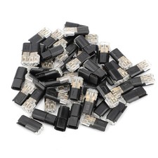 50pcs Electrical Wire Plug in Connectors for 18-22 AWG with Locking Buckle Black