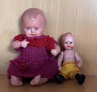 Nostalgie-Duo: Puppen original 50er Jahre Hans Schildkröt + Edi (Erich Dittmann)