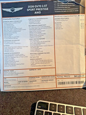 2026 Hyundai Genesis Sport Prestige Trim - see Sticker for details