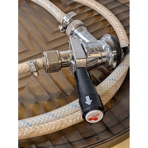 D-System Sankey Beer Keg Coupler Tap with Braided Line Hose Assembly Stainless