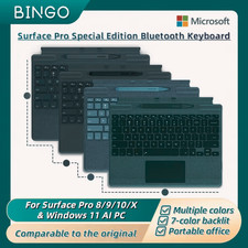 Microsoft Surface Pro 8/9/X Keyboard Pure Alcantara With Pen Storage Uk Layout