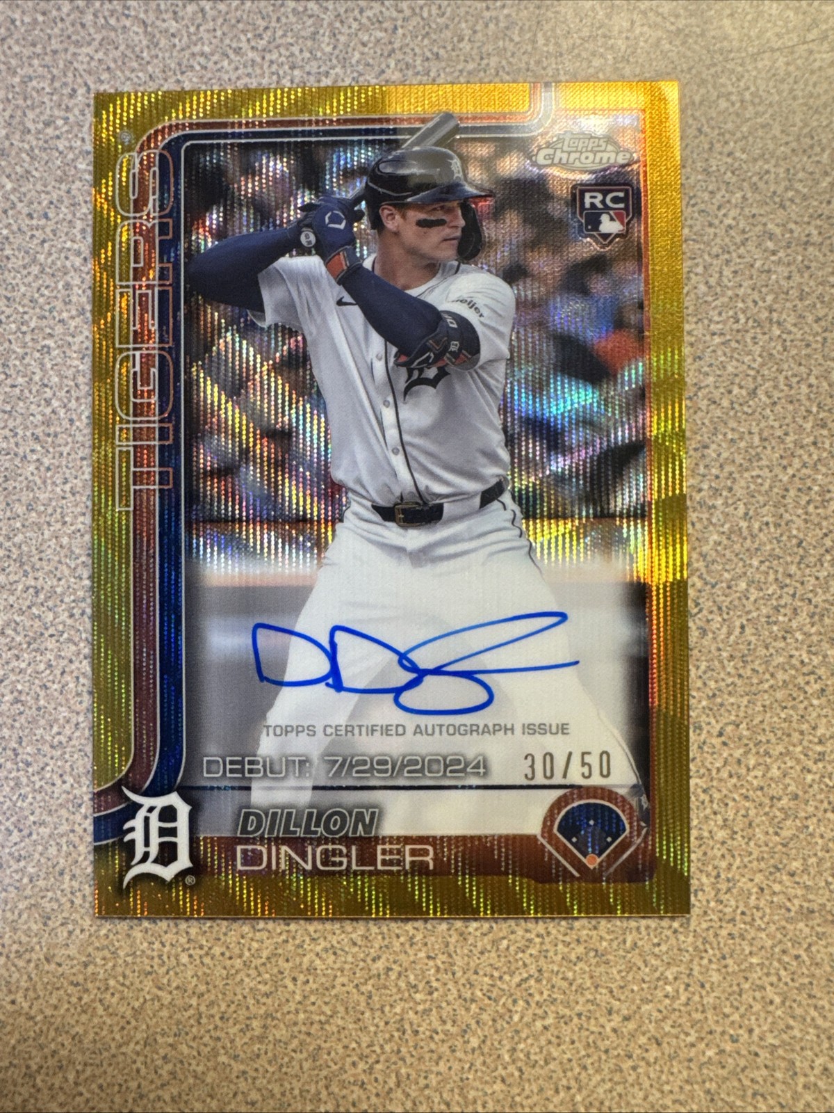 2025 Topps Chrome - Rookie Autographs Dillon Dingler #RA-DD Gold Refractor /50
