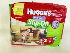 2010 Huggies Little Movers Slip On Diapers Size 3 Pack of 26 Diapers NEW