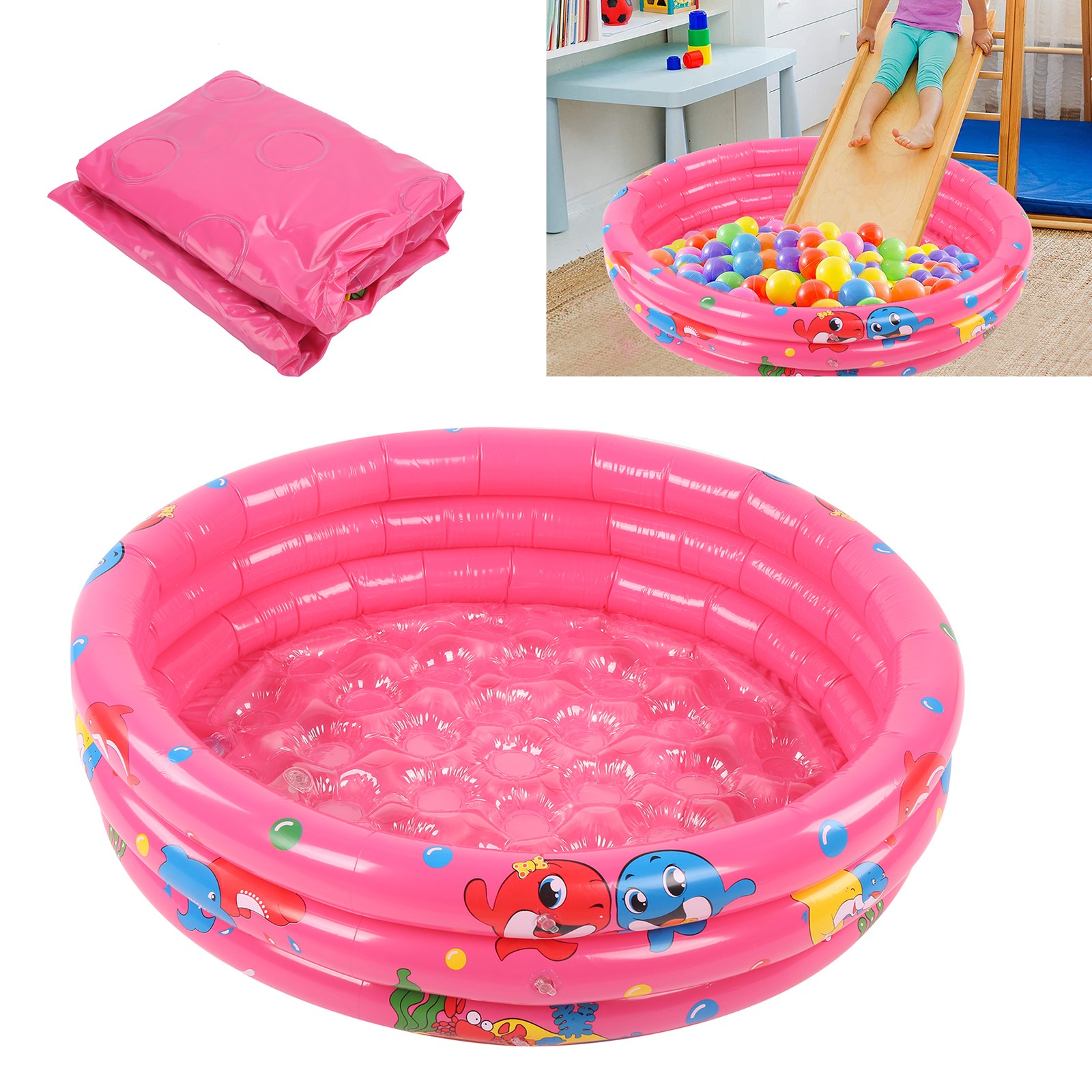 Indoor Outdoor Baby Swimming Pool Round Inflatable Children Water Game Play Pool