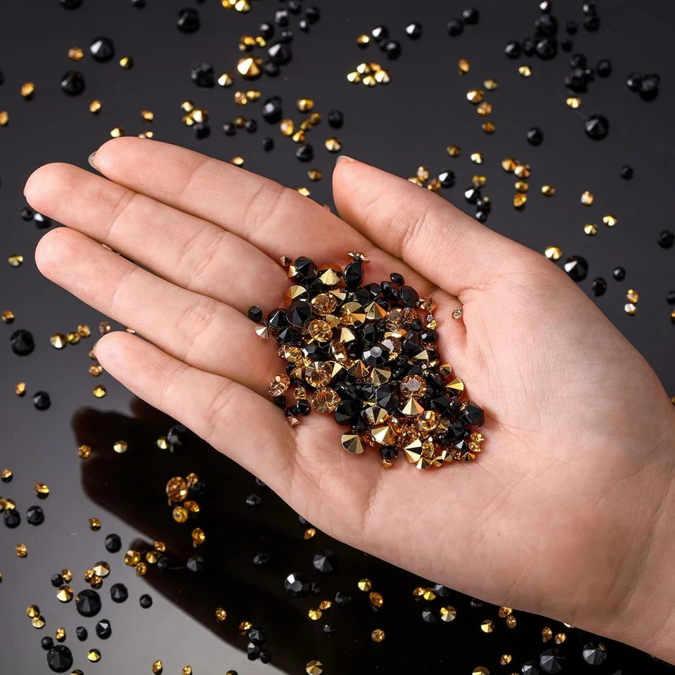 10000 Diamantes Acrílicos Cristal Confeti Disperso Mesa Boda Transparente Estrás Foto 3 de 4