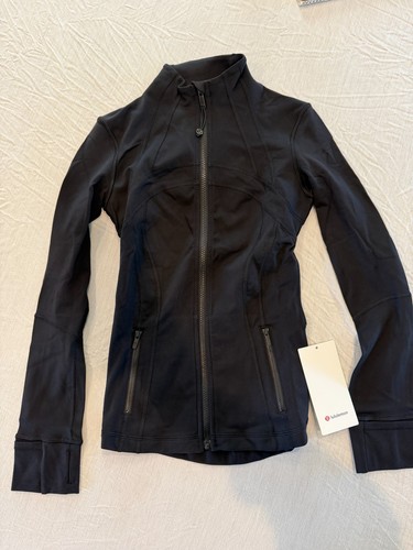 Lululemon Define Jacket Full Zip Jacket Zip Pockets Size 4 Black BNWT