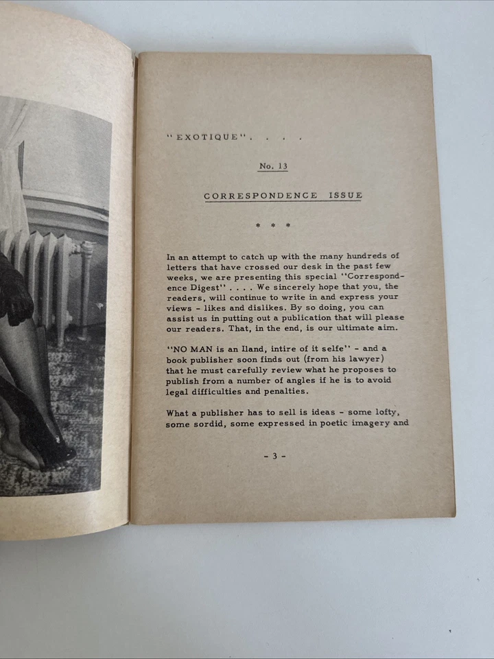 Exotique Magazine -  #13 Very Rare Vintage Magazine 1950s - Burmel Publishing - Image 3 of 4