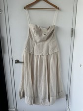 Free people - Milan Midi Dress - barnacle island neutral - large