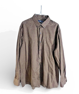 HART SCHAFFNER MARX COMFORT STRETCH MENS LONG SLEEVE BUTTON DOWN SHIRT XL