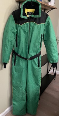 Vintage John Deere Snowmobile Suit, Green & Yellow READ BELOW