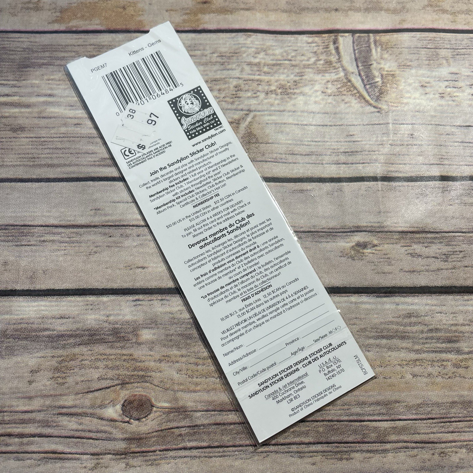 New Vintage Sandylion PUFFY Stickers Kittens Cats Kitty Sticker Sheet Strip