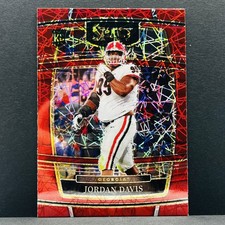 2022 Panini Select Draft Picks Concourse Jordan Davis #80 Red Lazer Prizm (RC)