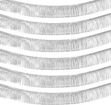 10 Pack 10 Feet Silver Foil Fringe Garland Metallic Tinsel Streamers Banner