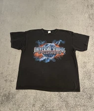 Vintage Universal Studios Hollywood Black Size 2XL T-Shirt Tee Graphic Design
