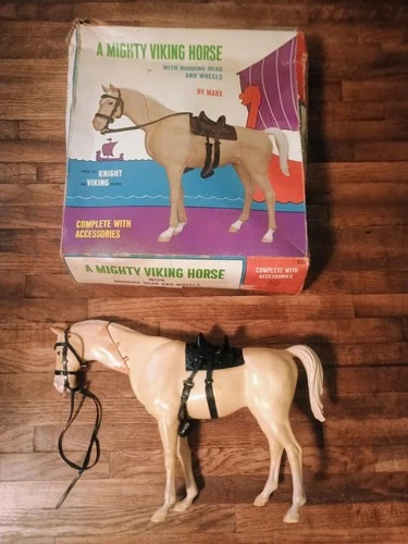 Mighty viking horse by Marx, complete in box