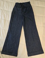 Vintage 1970s H.i.s For Her High Waist Wide Leg Denim Jeans Pants Trousers 