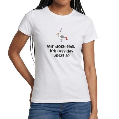 Ich Lass Das Jetzt So Möwe Einhorn Fasching Frauen T-Shirt