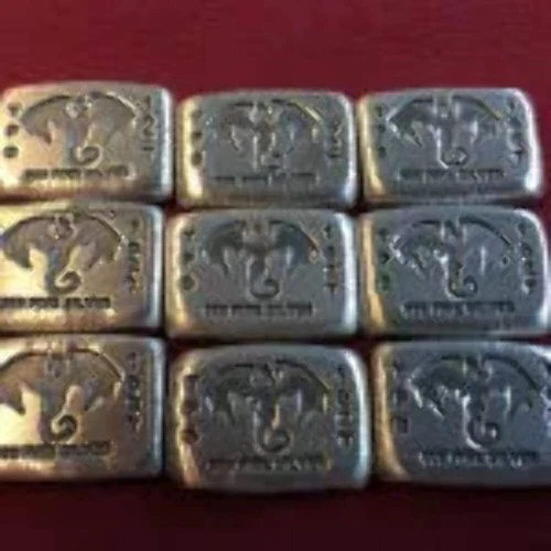 1 oz Hand Poured 999 Silver Bullion Bar "Dragon" by YPS Yeager's Poured Silver