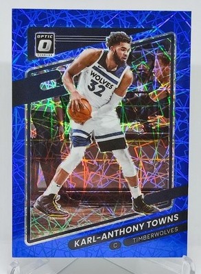 2021-22 Panini Donruss Optic Blue Velocity Prizm Karl-Anthony Towns #87