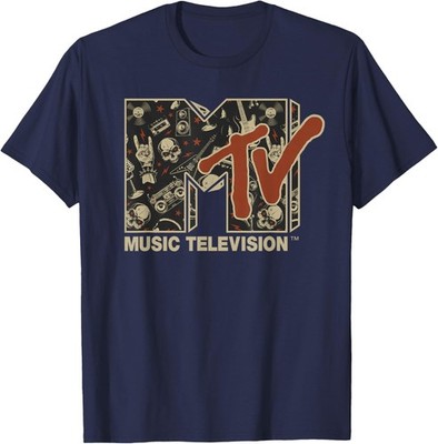 MTV Rock n Roll Music Hard Heavy Metal Skull Guitar Vintage Unisex T-Shirt