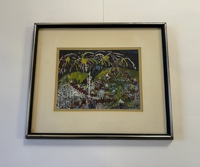 James Miller Jim Washington Original Painting Roller Coaster