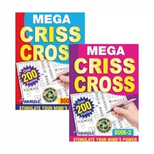 A5 Mega Criss Cross Puzzle Book | Assorted Cover | Brain Teaser Puzzle Book
