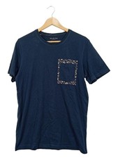 Selected Homme Homme T-Shirt Bleu Poche Coton Bio (EU 50, INT M)