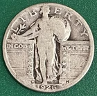 1926-D Standing Liberty Quarter. 90% Silver. Free Shipping!