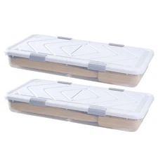 Uimoso Under Bed Storage with Wheels 39.8x20.1x5.9in Rolling Storage Bags 2 Pack