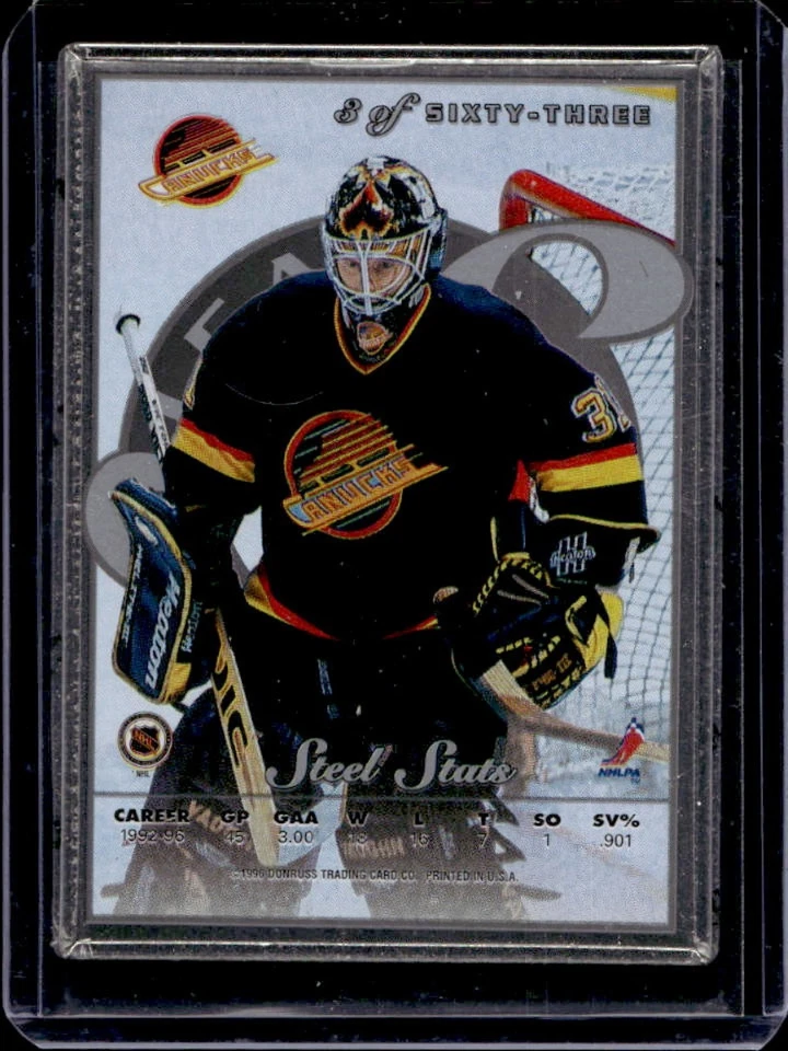 1996-97 Leaf Preferred Corey Hirsch Steel #3 Canucks - Image 2 of 2