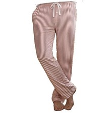 Eberjey William TENCEL Modal Red White Striped Pajama Pants Medium Lounge Lux