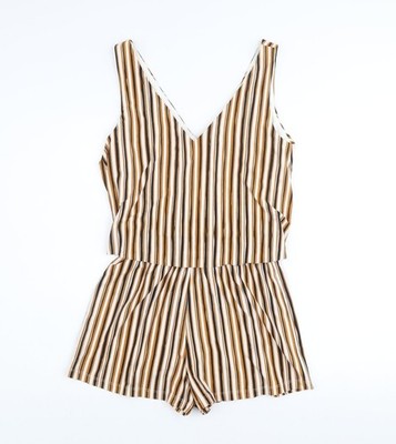 Beigefarbener Playsuit Damen UK Größe 8 MNG Basics