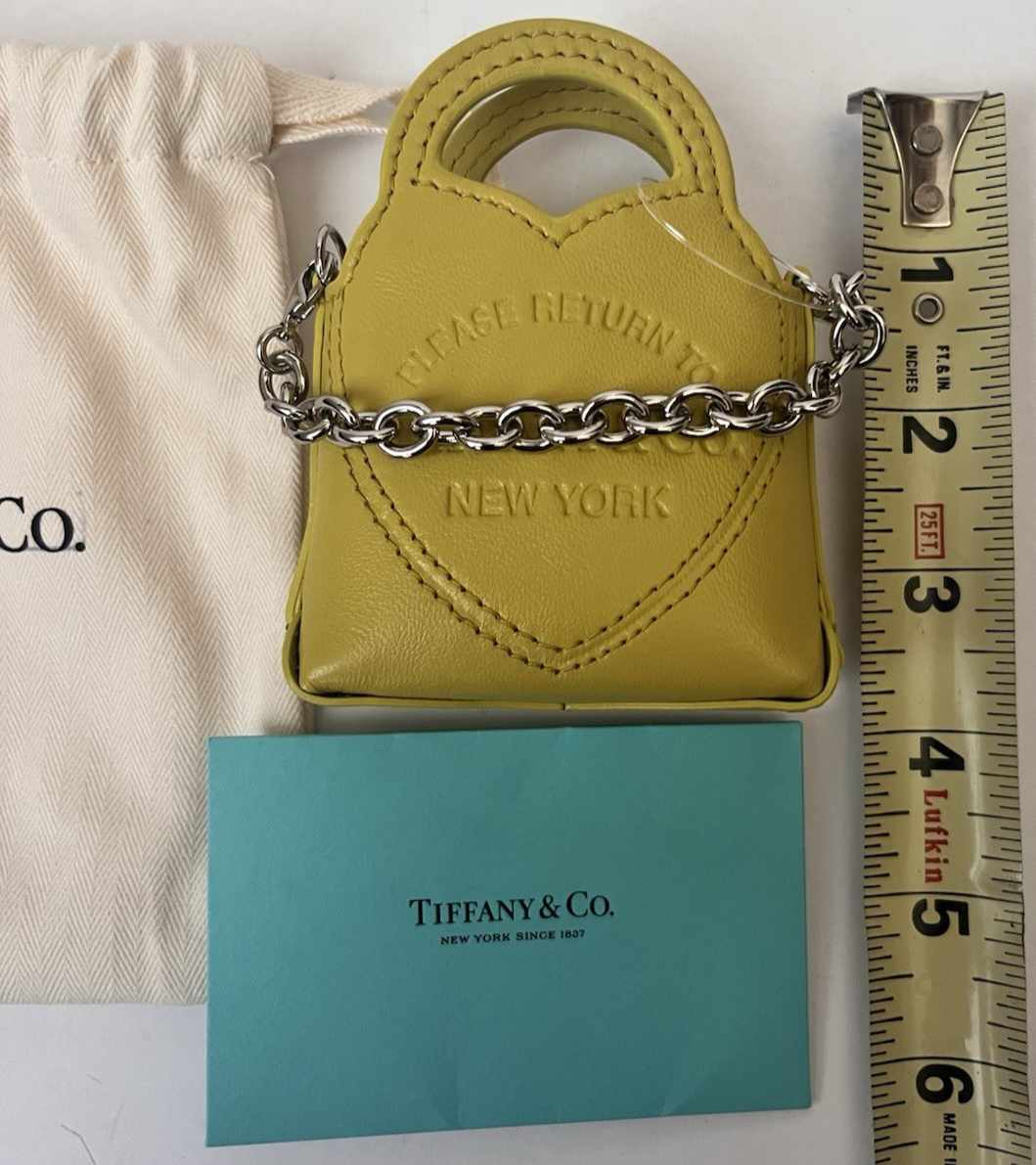 Tiffany & Co. Please Return To Tiffany Yellow Leather Heart Nano