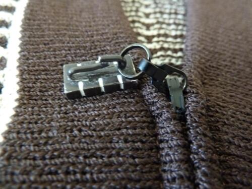 Set 2 pezzi ST JOHN COLLECTION Marie grigio marrone bianco maglia zip cardigan e guscio 6 CE - Foto 12 di 24