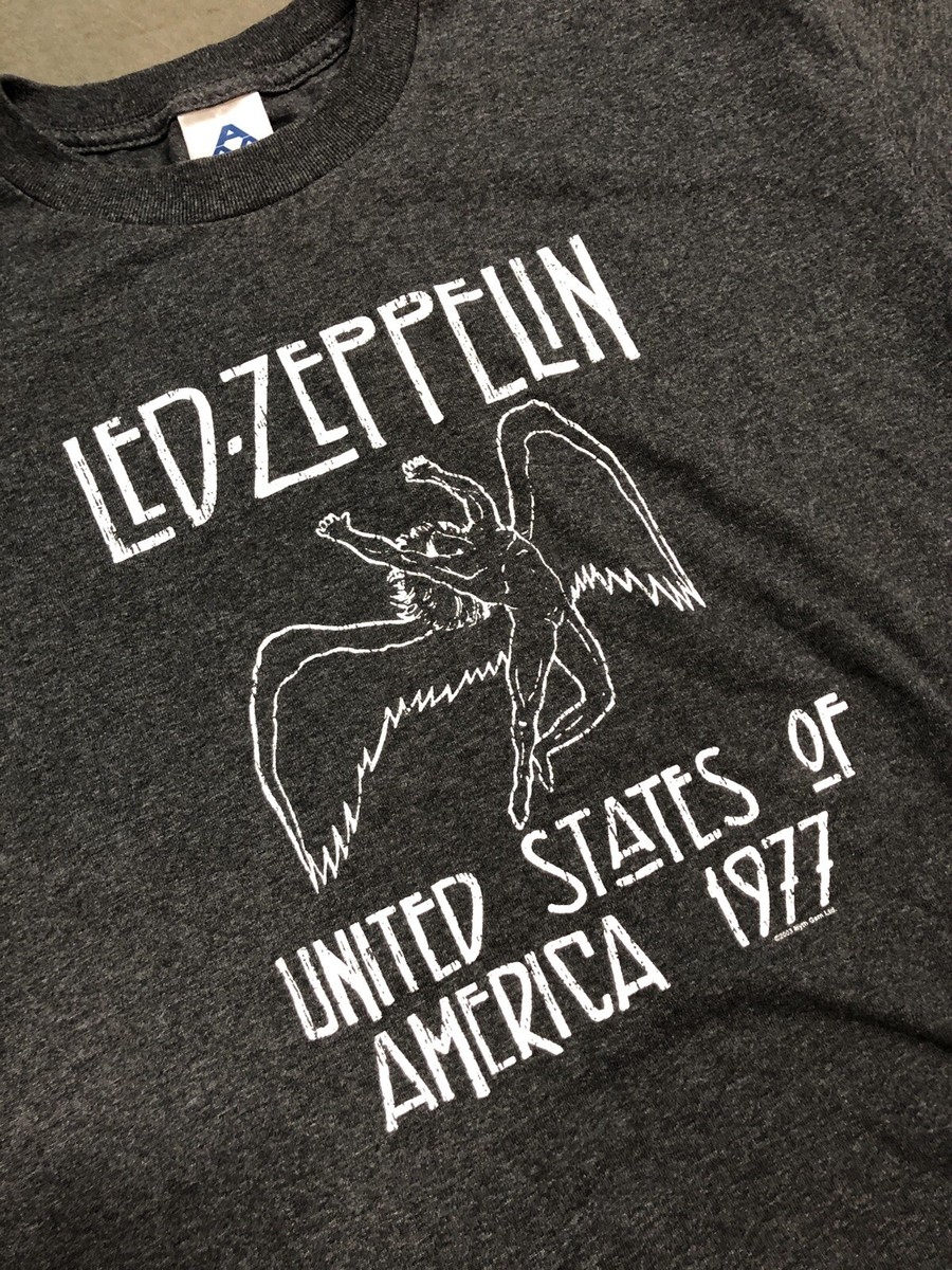 Vintage 2003 Led Zeppelin 1977 Retro Tour Band T-Shirt Men's