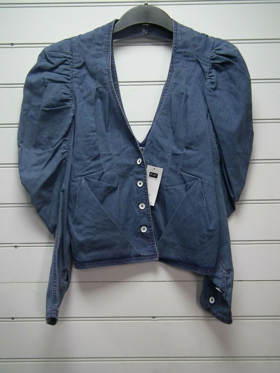 F F Florence Fred Couture Ruched Denim Jacket With Feature