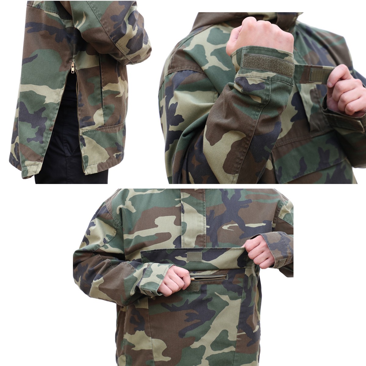 Camo Anorak Hoodie Parka Army Tactical Large Pocket Rain