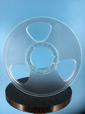 Burlington Recording 10.5" x 1/4" Clear Heavy Duty NAB Plastic Reel in White Box