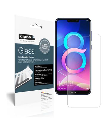 2x Schutzfolie für Honor 8C matt - Anti-Shock 9H Folie Glass Kunststoffglas