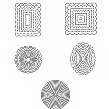 Rectangle Circle Metal Cutting Dies Stencil For DIY Scrapbooking Embossing Craft