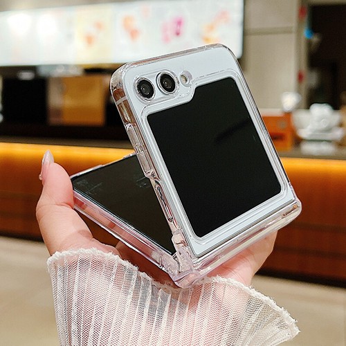 For Samsung Z Flip6 Flip5 7 4 3 Floral Pattern Shockproof Phone Case Clear Cover - Picture 9 of 22