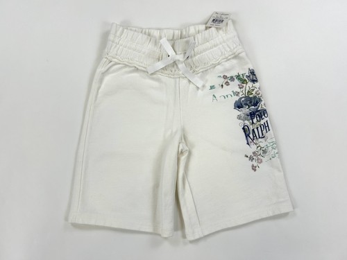 *MINOR DEFECT* Polo Ralph Lauren Girl's Graphic Print Sweat Shorts - Cream - S 7 - Picture 3 of 11