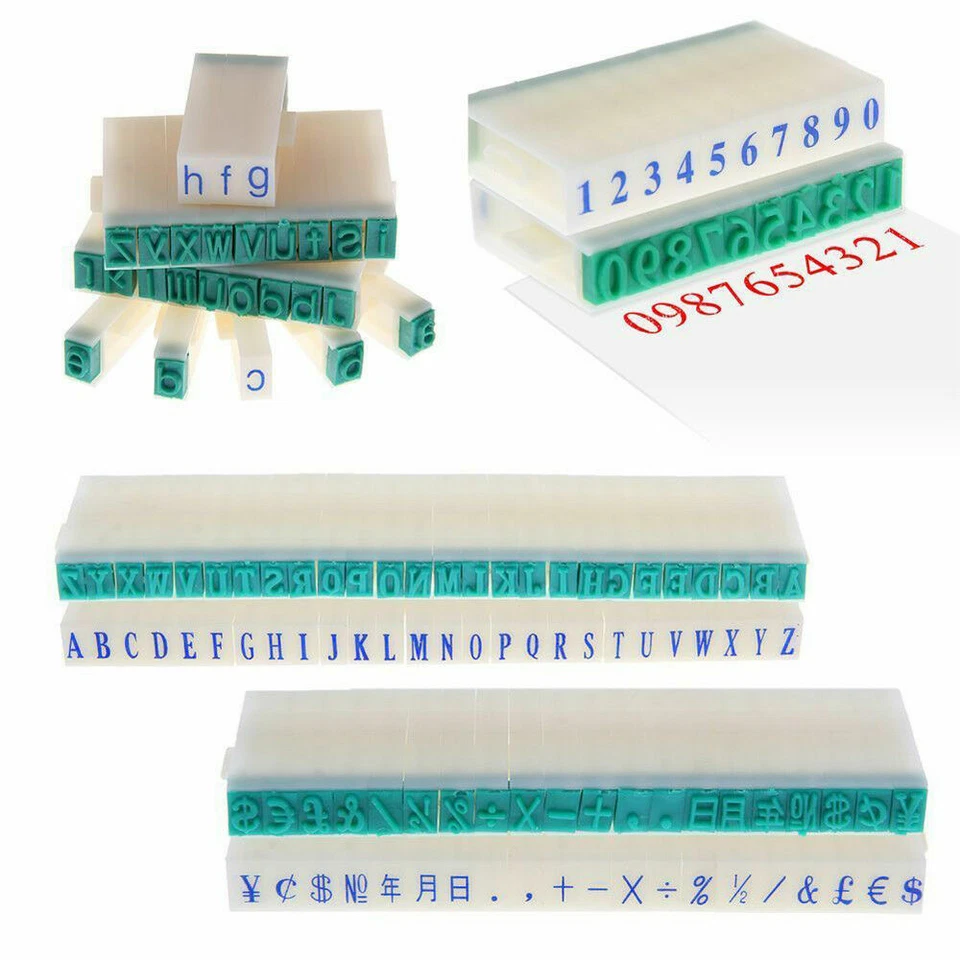 1 Set English Alphabet Letters Numbers Rubber Stamp Free Combination Diy Craft - Image 2 of 4