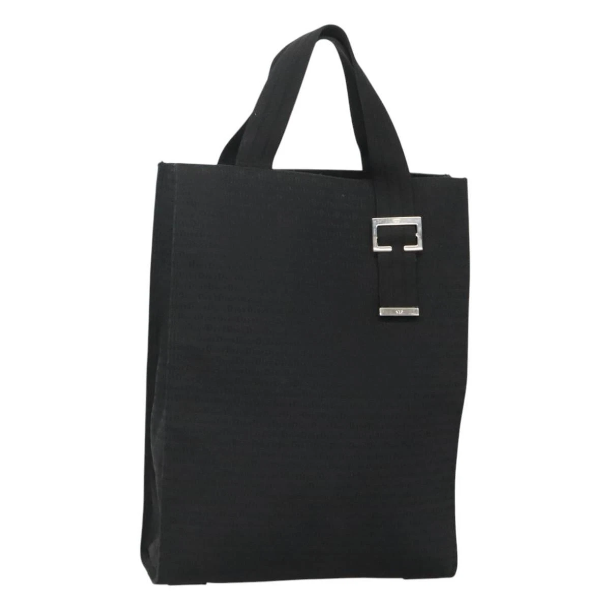 Sac fourre tout Christian Dior toile noire authentique bs24155