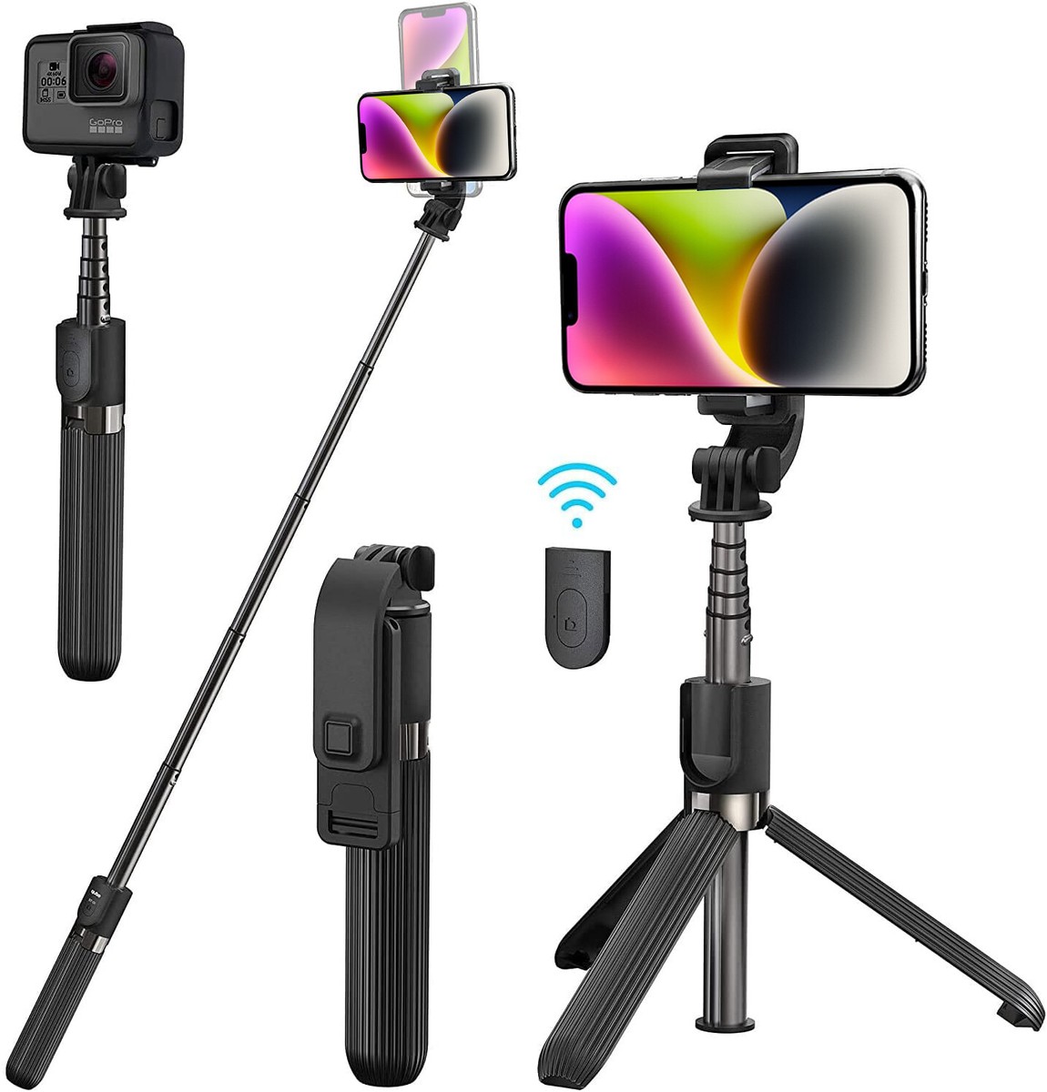 Bluetooth Remote Note 20 Ultra Tripod 3in1 Selfie Stick Bluetooth