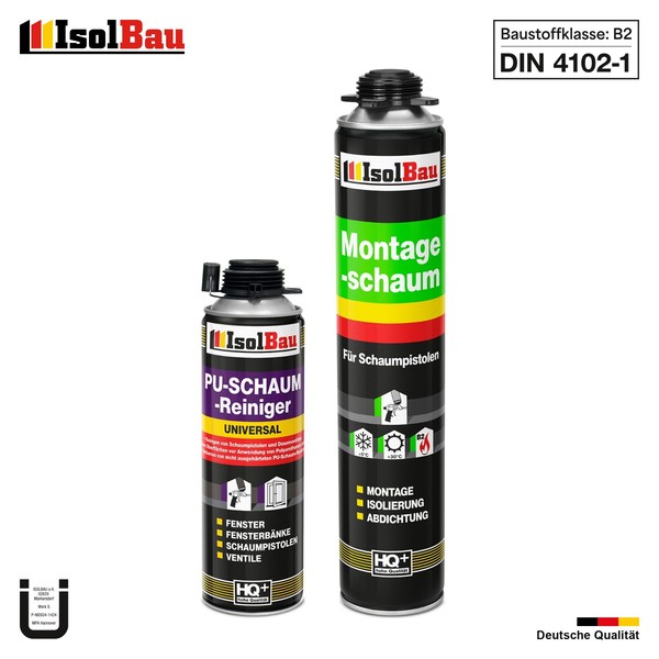 Pistolenschaum Bauschaum Montageschaum 1 X 750Ml + 1 X Pu-Reiniger 500Ml Set-image
